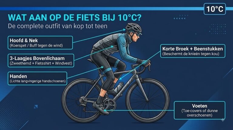 fietskleding bij 10 graden gids infographic